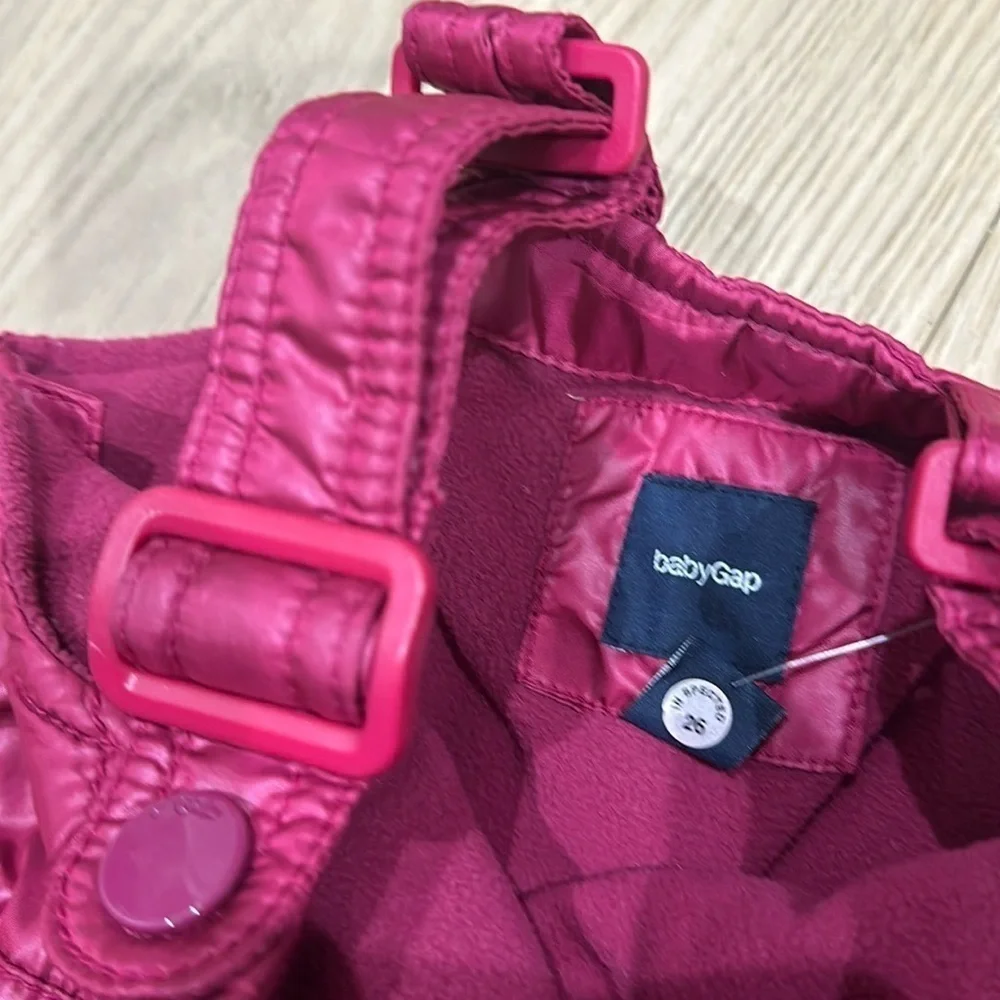 NWT gap pink snow bib overall insulated winter  12/18 m